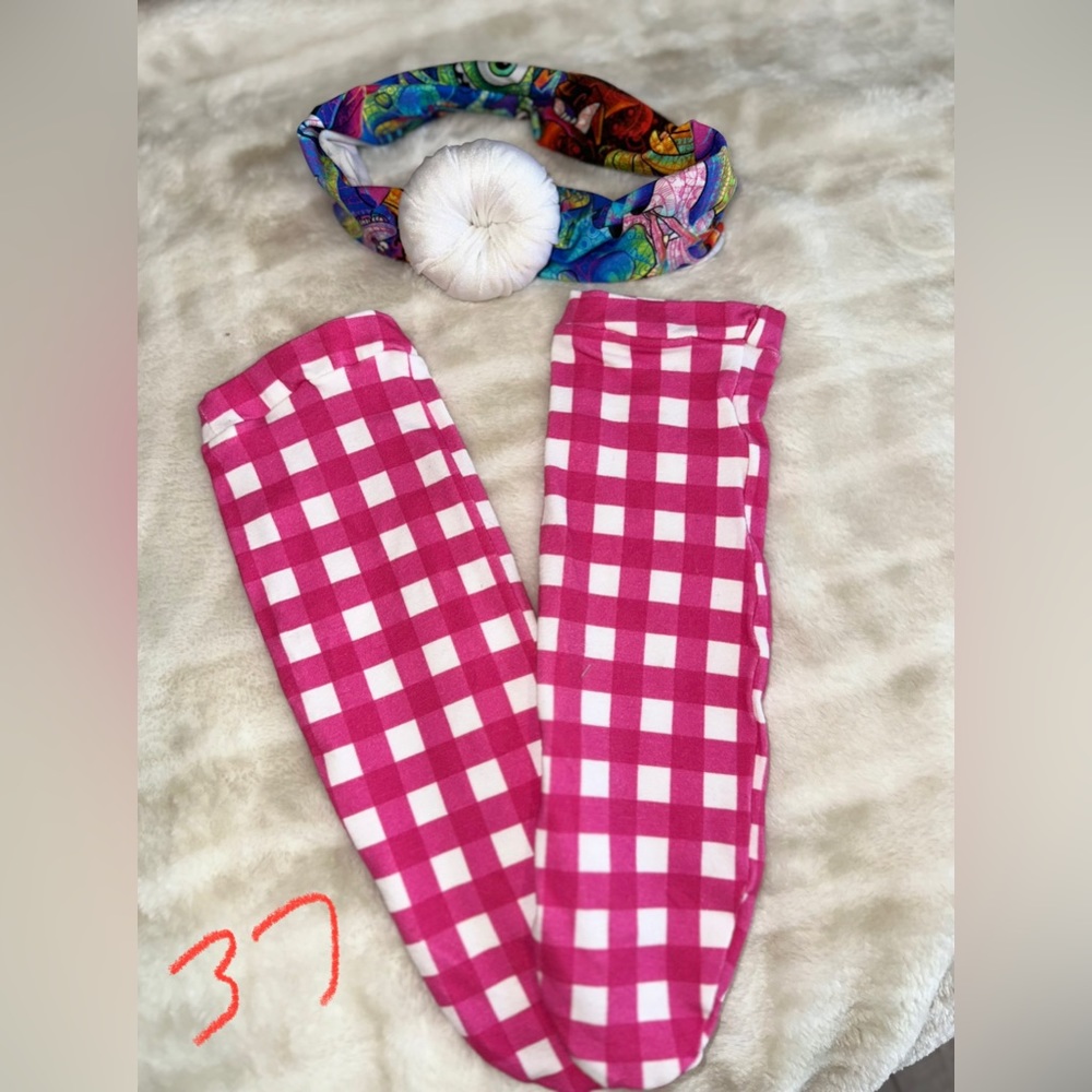 Girls boutique socks & top knot